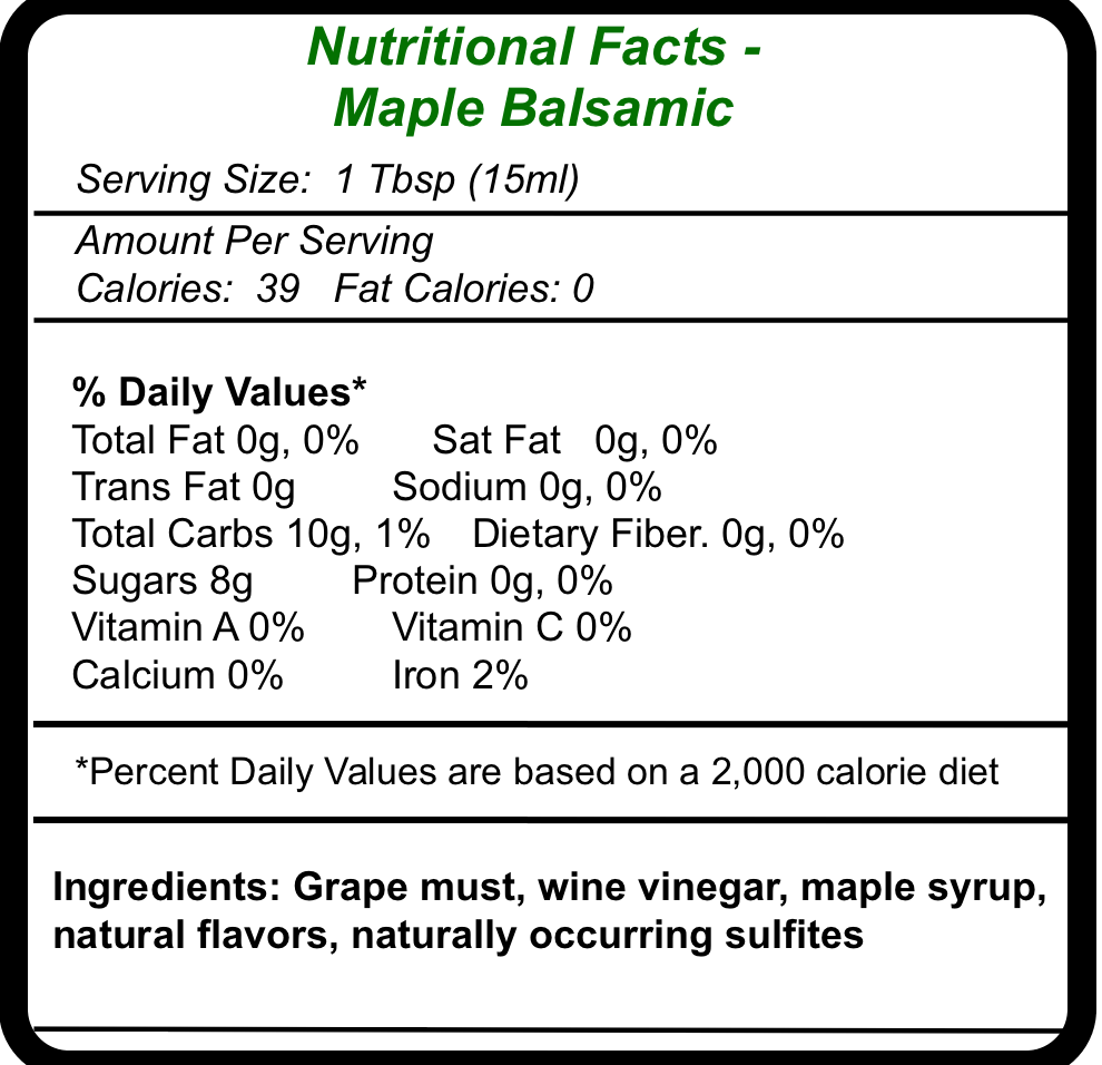 maple balsamic nutrition information