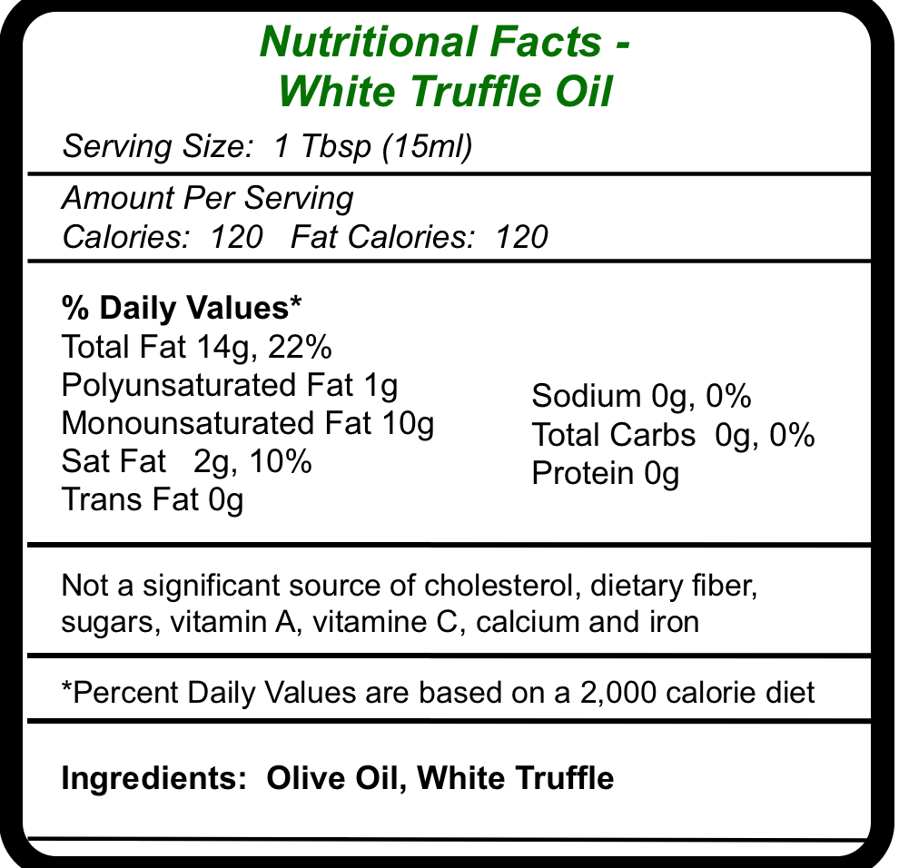 White Truffle nutrition information